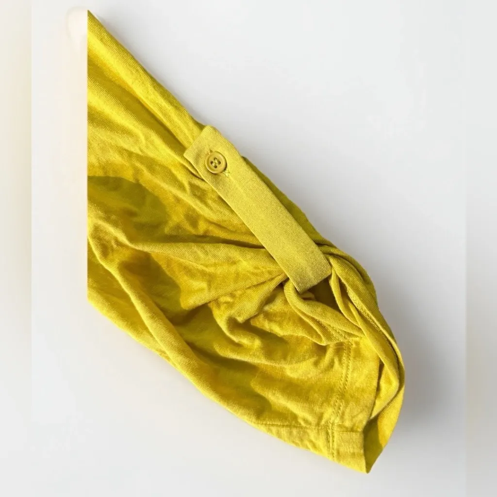 Pleione Womens Yellow‎ Polyester Blouse Long Sleeve Tunic Size MP Anthropology - Image 5