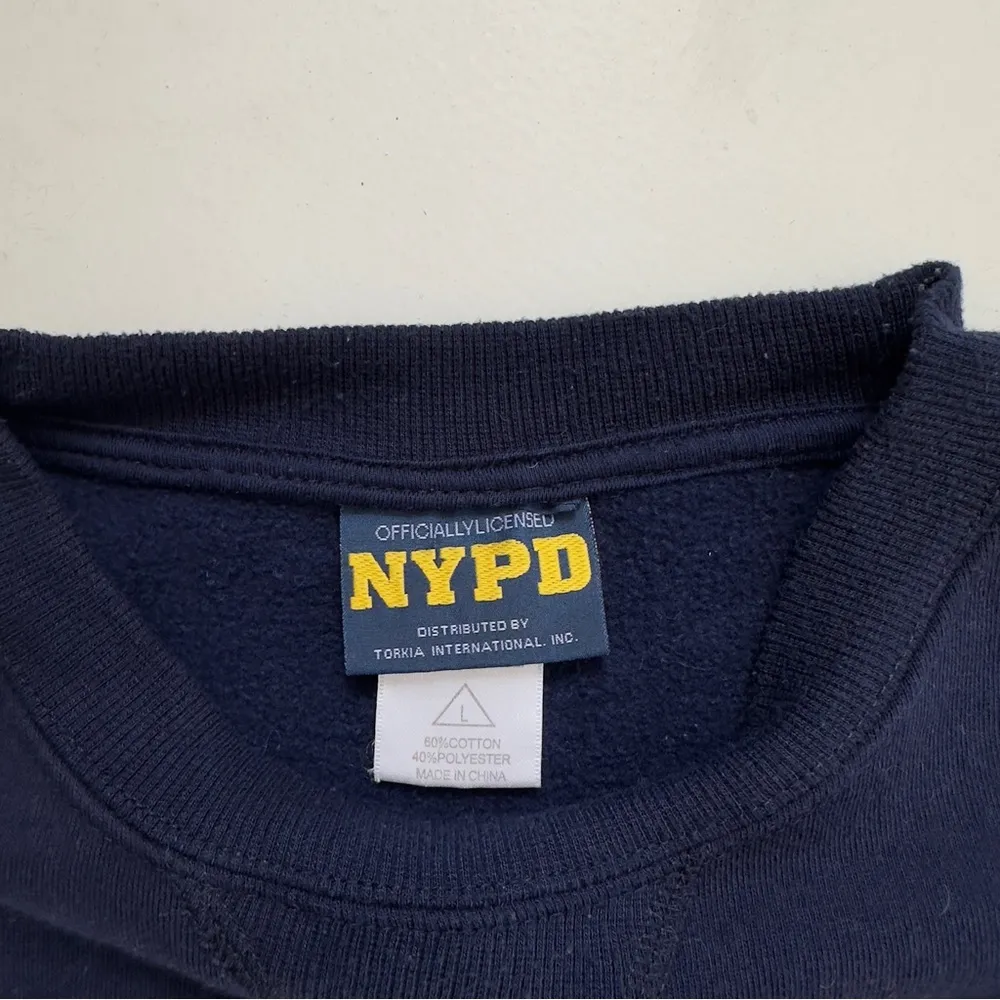 Official NYPD Oversized Navy Blue Crewneck Sweatshirt • Sz L Size L - Image 5