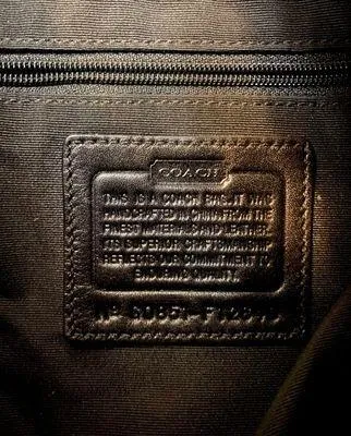 Coach Black Leather Signature Bag - Image 8