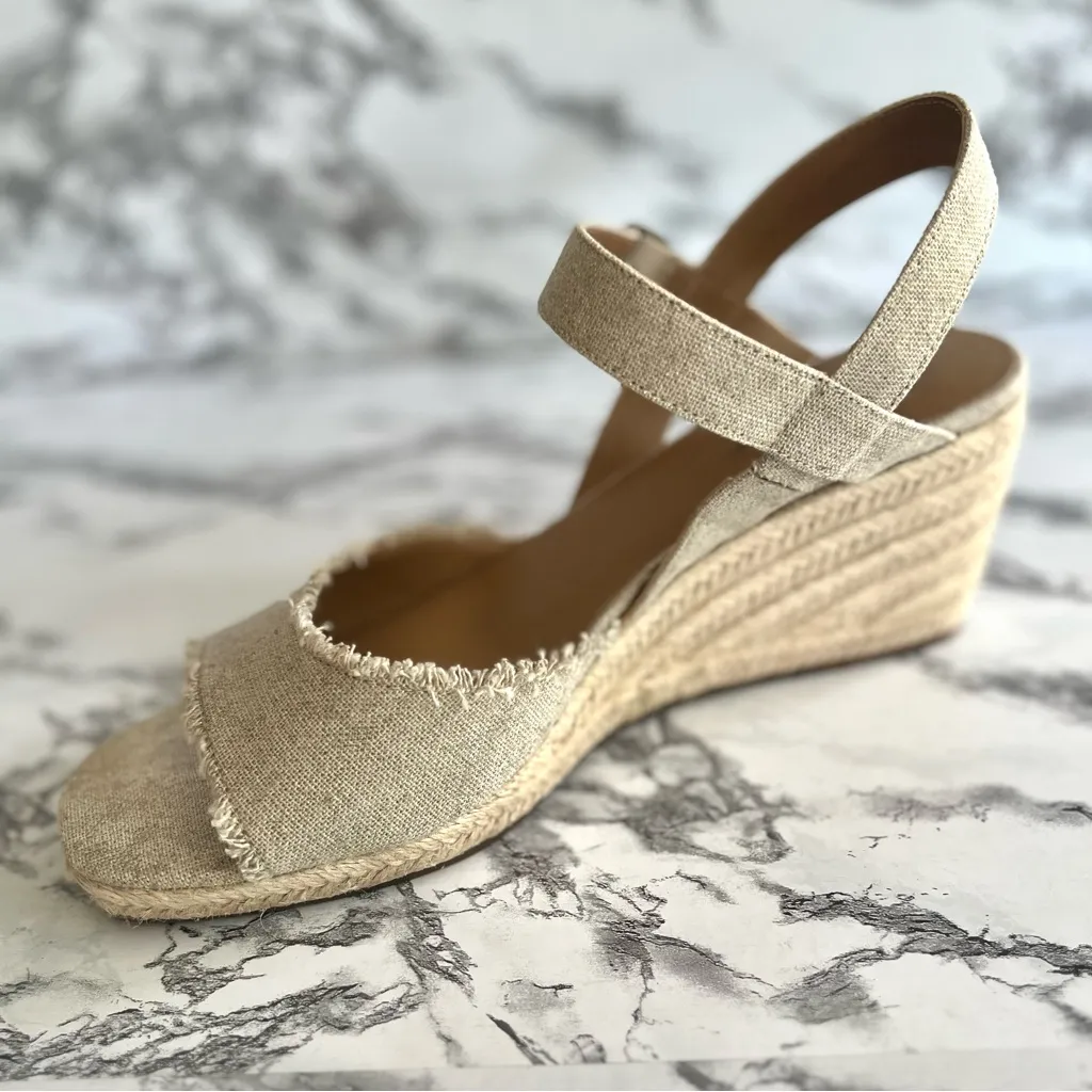 Lucky Brand Mindra Beige Espadrille Wedge Sandal NWOT 10W - Image 8