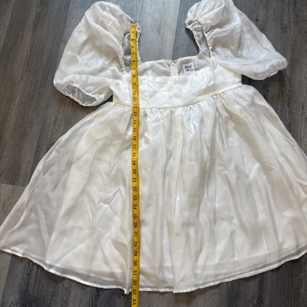 Princess Polly White Babydoll Dress Puff Sleeve US 6 Party - Image 10