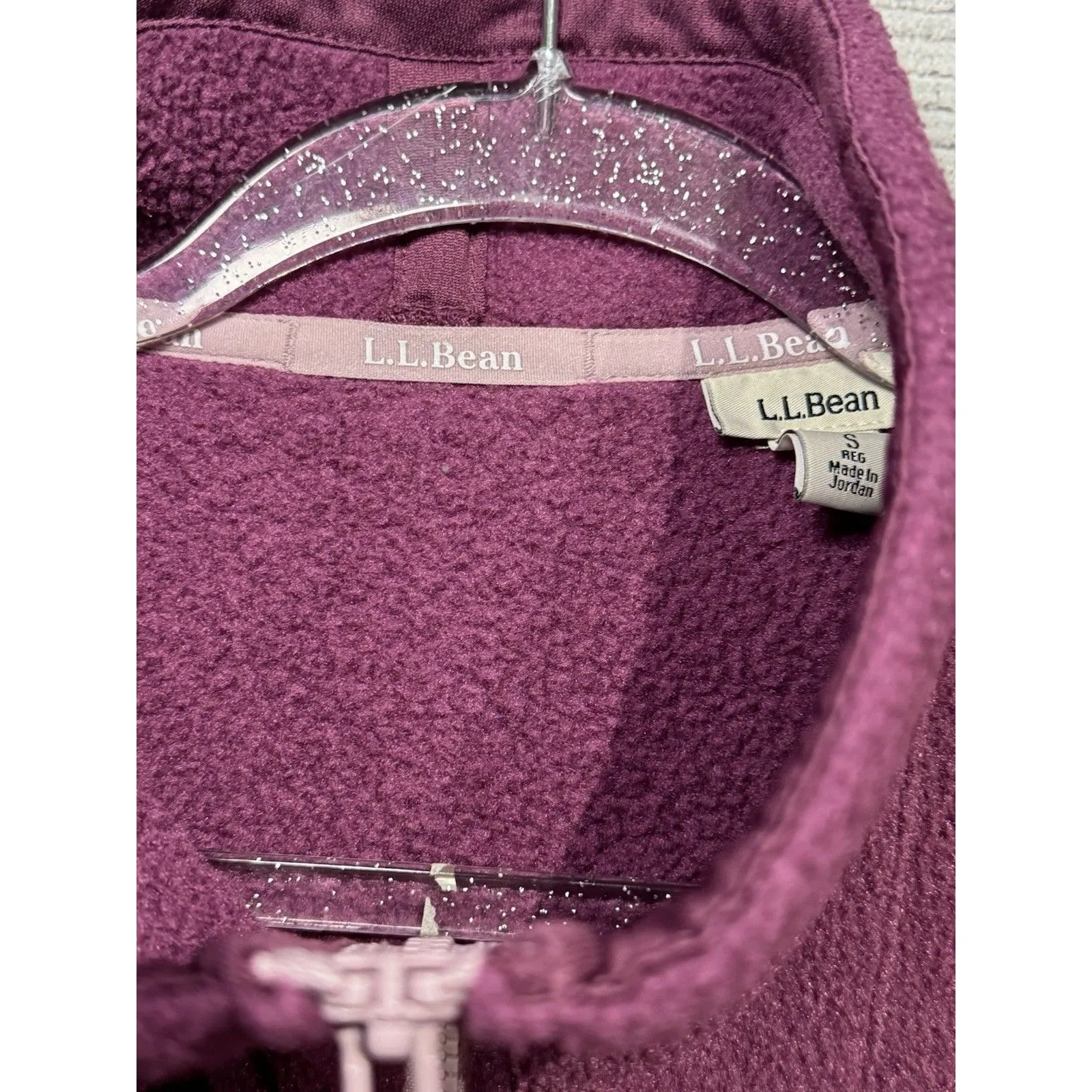 LL Bean Fleece Jacket Womens Small Katahdin Zip Up Pockets Outdoors Purple - Image 5