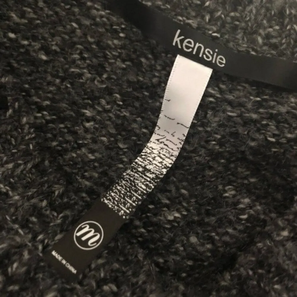 KENSIE Mixed Fabric Marled Knit Chiffon Sweater Chunky Knit Womens Size Medium - Image 5