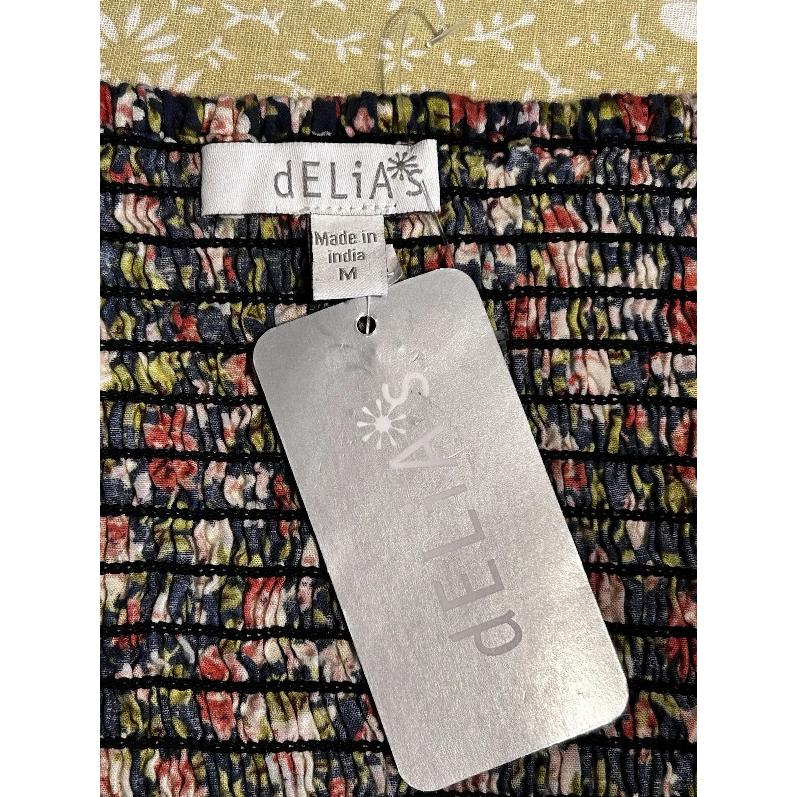 NWT Delia’s Floral Print Crop Bralette Medium - Image 6