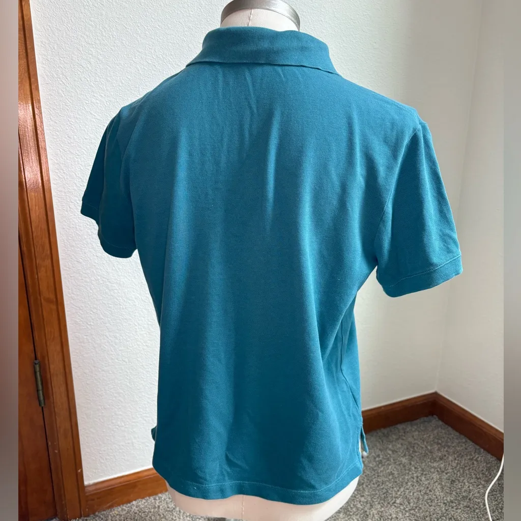 Athleta  Pique Short Sleeve Teal Polo Women’s‎ Small - Image 6