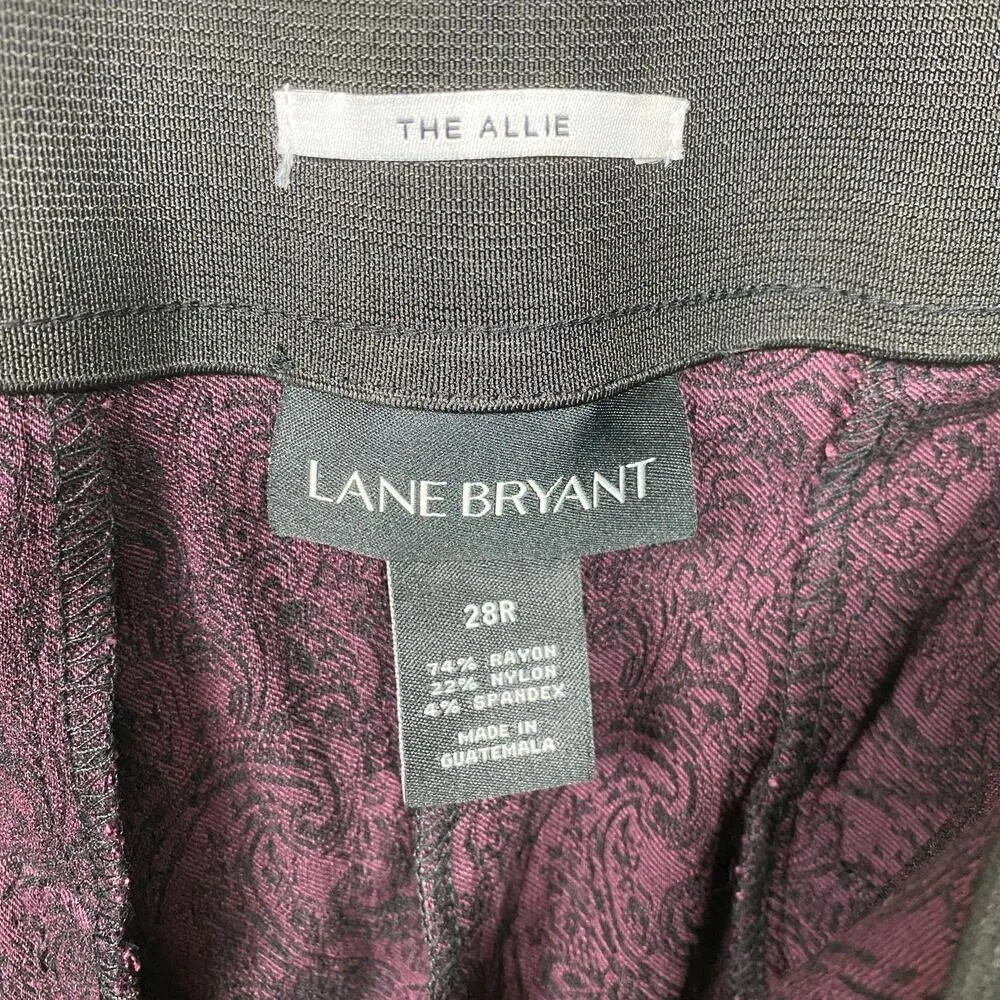 Lane Bryant Purple Paisley The Allie Boot Pants Sz.28 NWT - Image 5