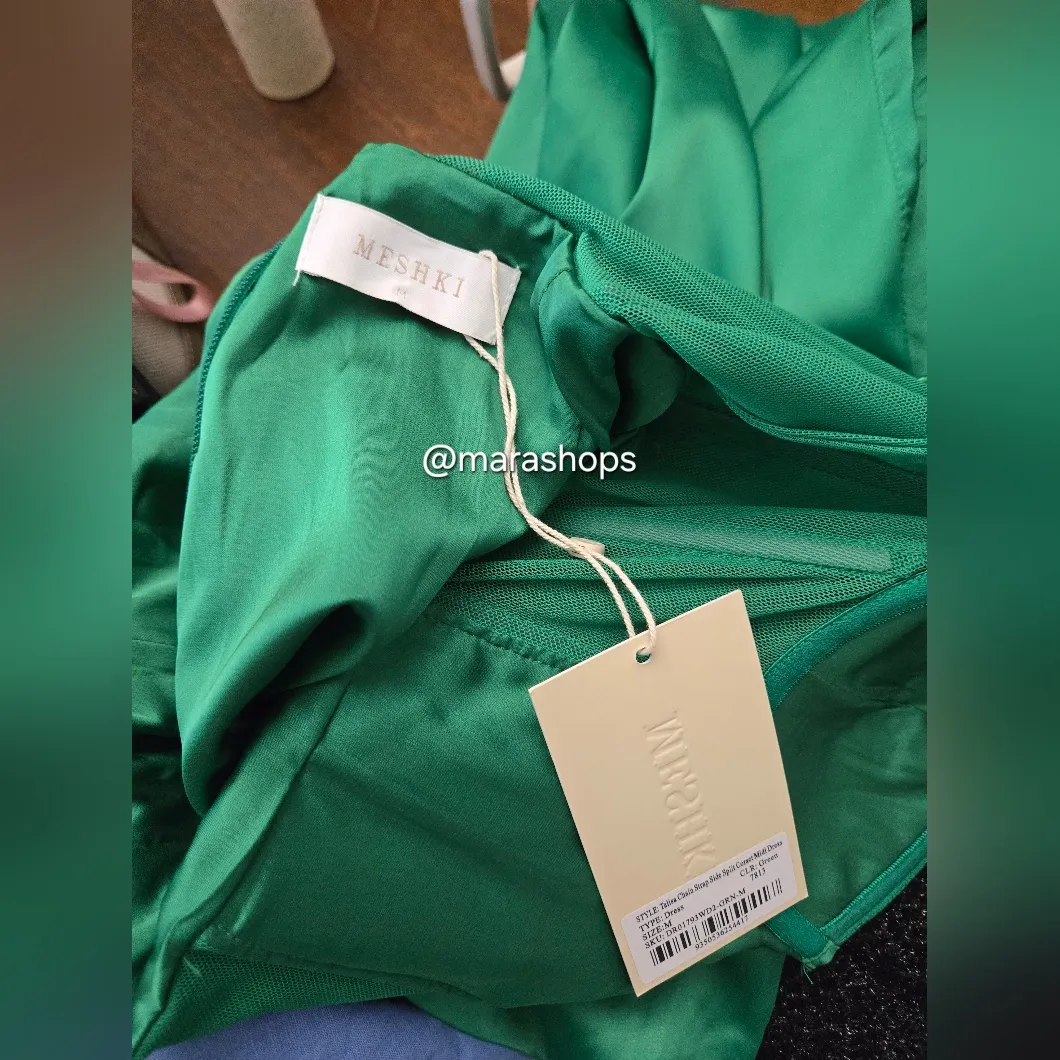 Meshki Talisa Chain Strap Green Dress - Image 7