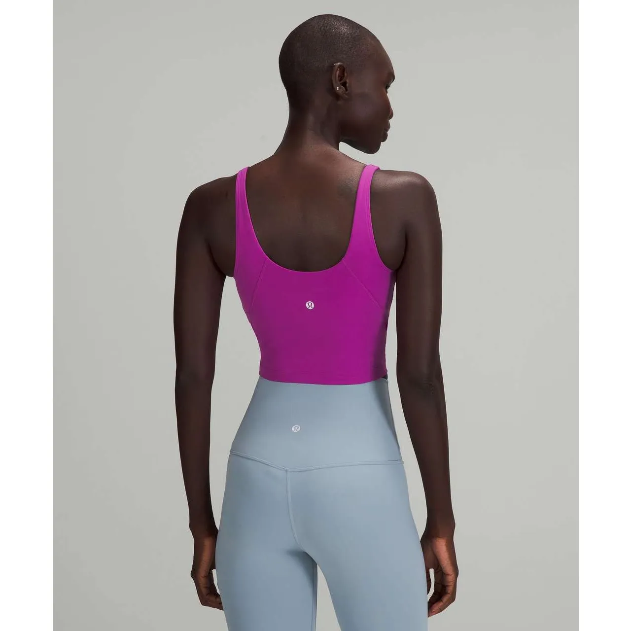 Lululemon Align Cropped Tank Top with Built-in Shelf Bra Vivid Plum Purple 6 - Image 2