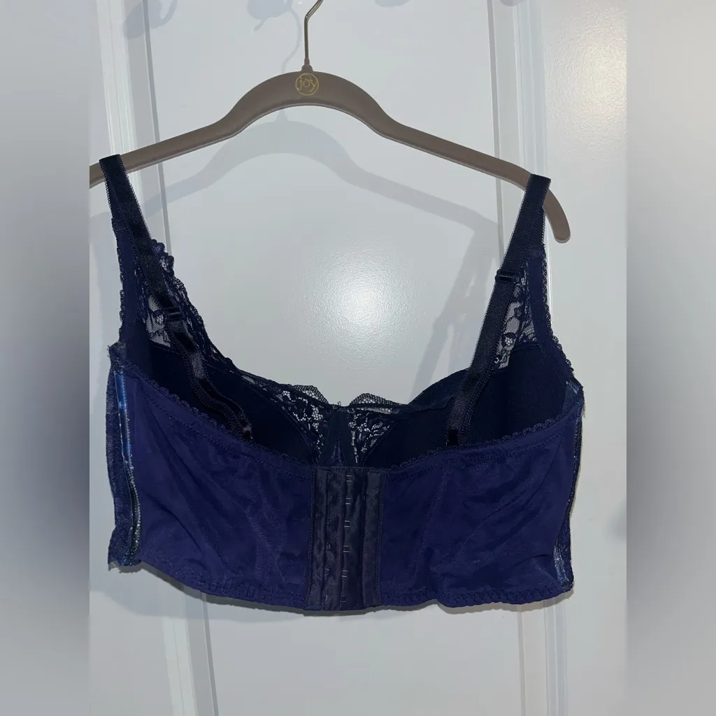 Adore Me Longline Balconette Contour Lace Trim Celestial Galaxy Corset 40H Bra - Image 2