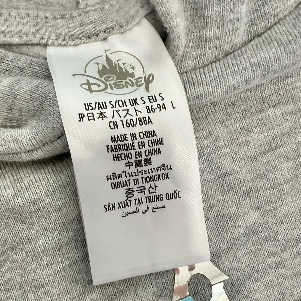 Disneyland Paris Iridescent Mirror Castle Hoodie Sweatshirt Lavender Cords Sz S - Image 6