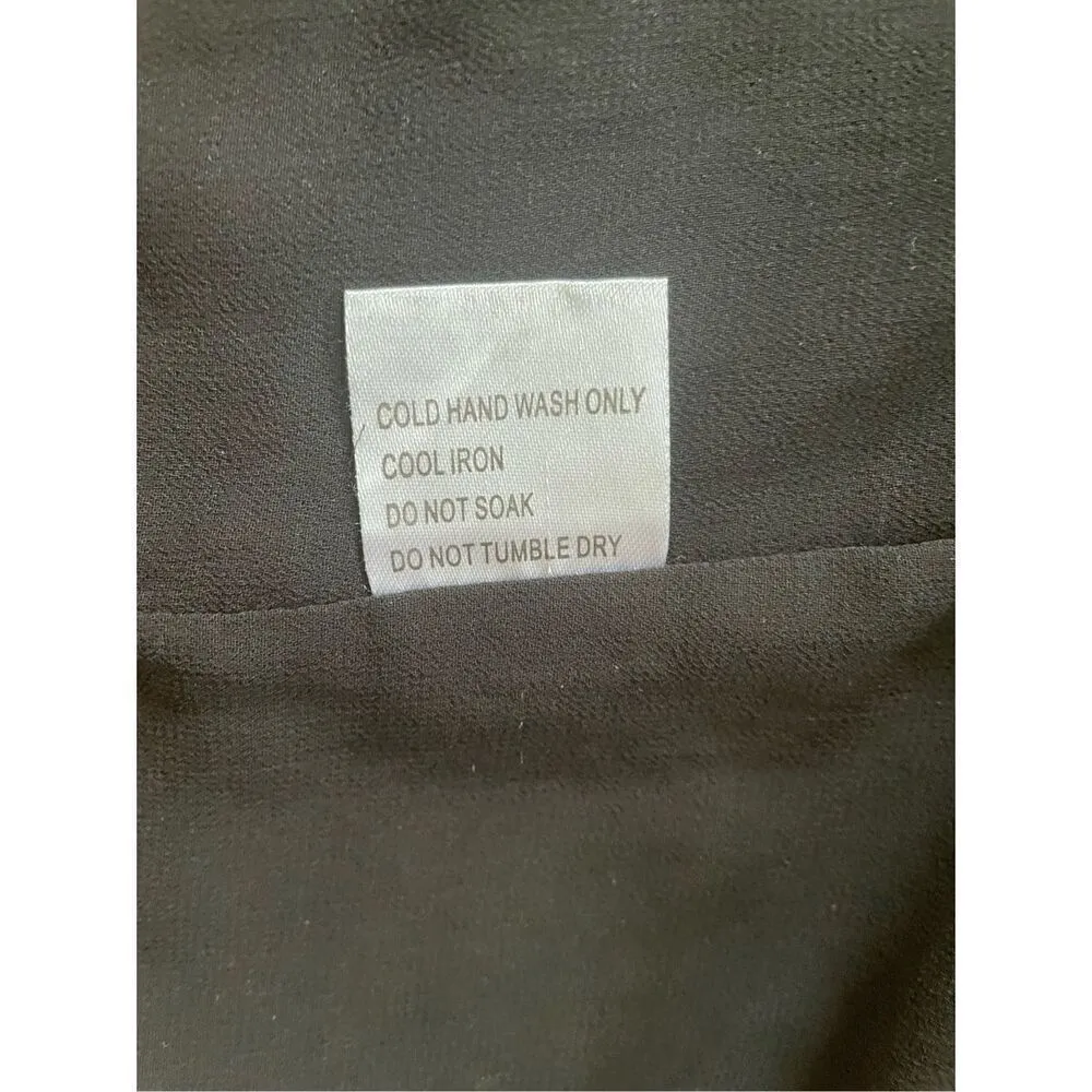 Princess Polly Camina Floral Long Sleeve Crop Top in Black & White Size S - Image 4