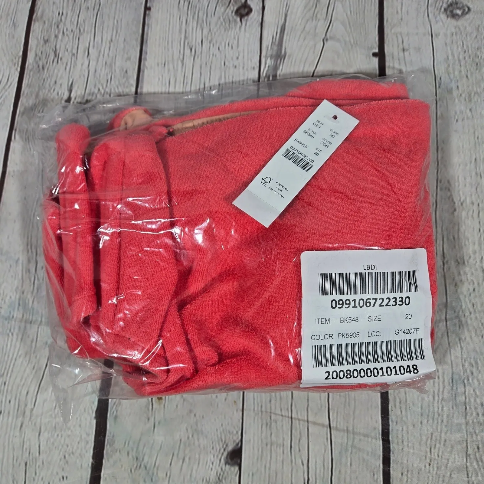 J Crew One Piece Swimsuit Coral Terrycloth Size 20 Style‎ BK548 - Image 9