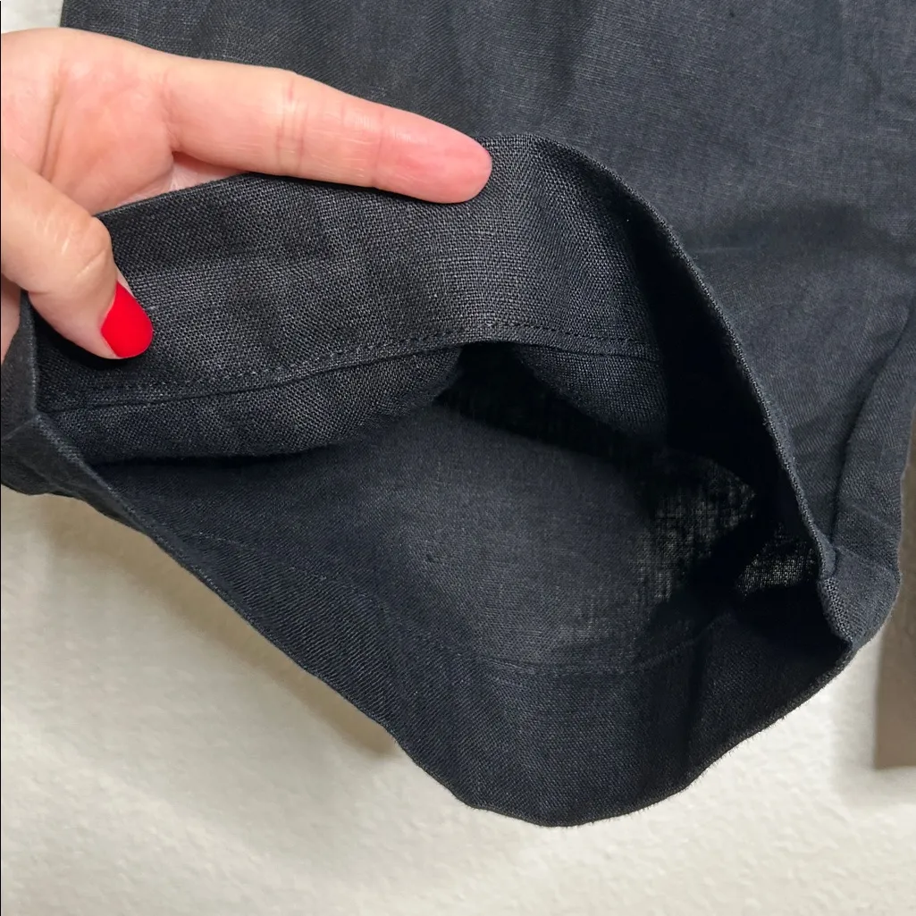 Reformation 100% linen black drawstring pants SP - Image 8