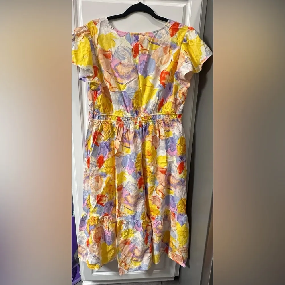 NEW! Isabel Maternity Women's Woven Maternity Dress Flutter Sleeve - Image 2