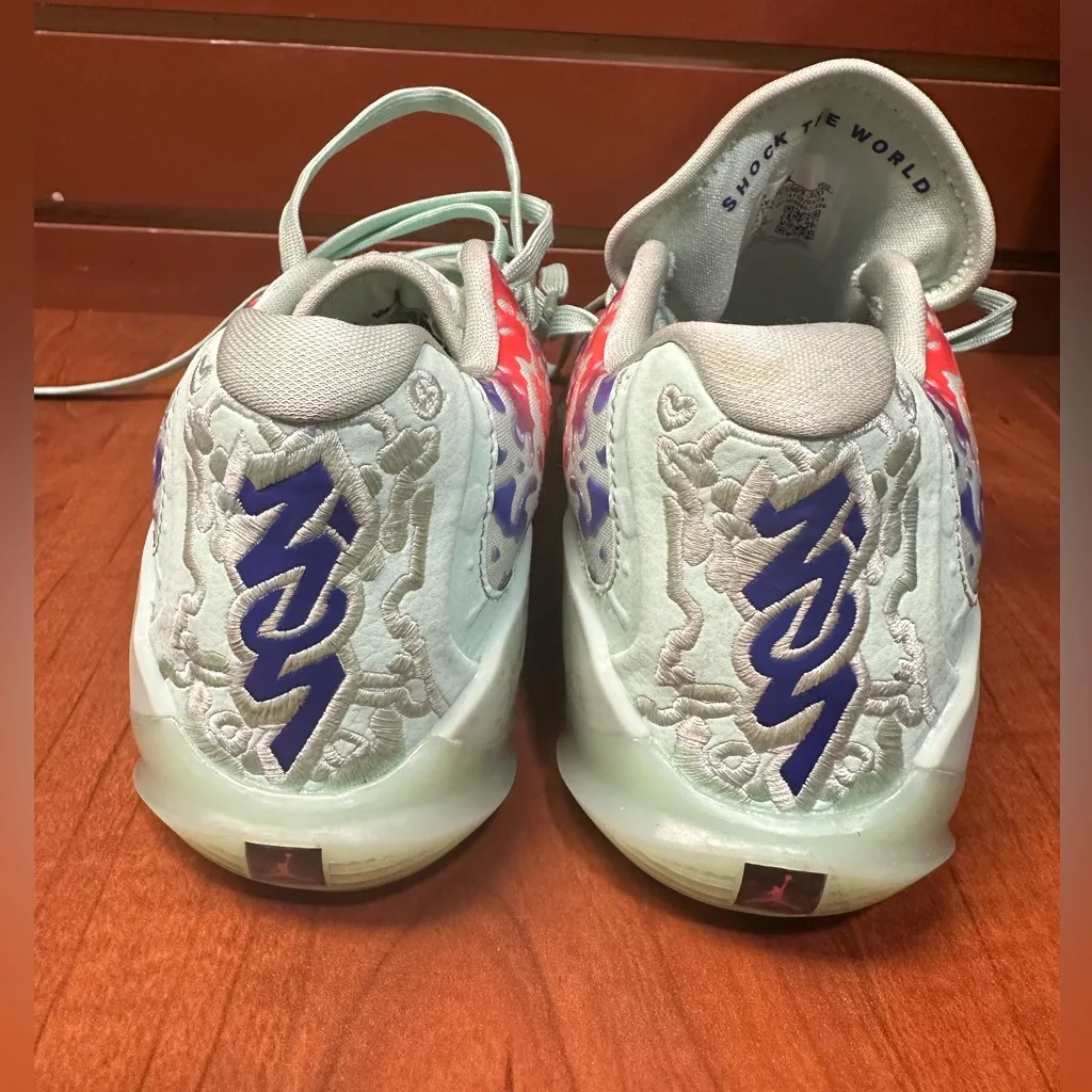 Jordan Women's Sneakers - Red, Blue, Gray - Image 4