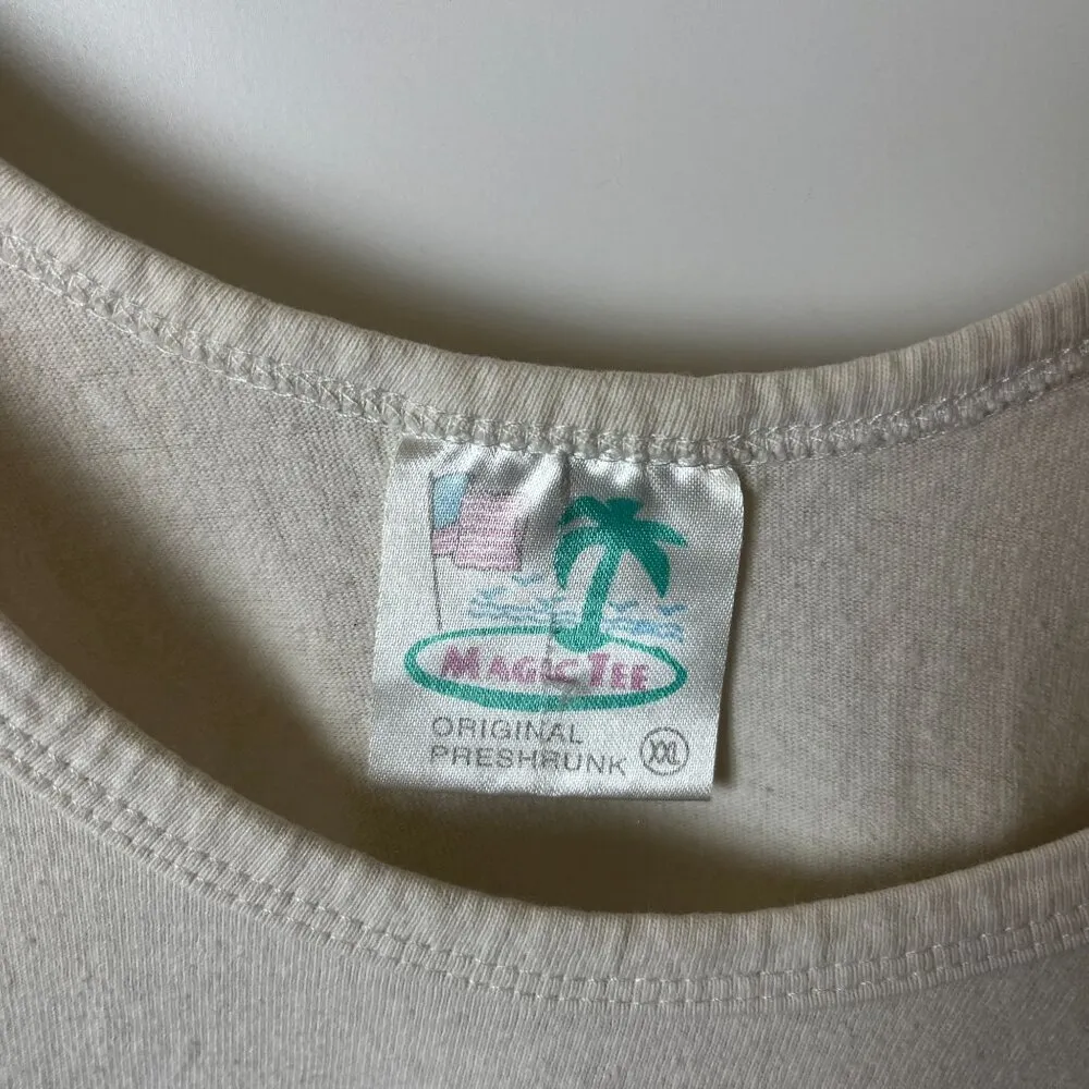Vintage 90s Y2K Bob Marley Bahamas Tank Top Womens White 2XL XXL Reggae Artist Size undefined - Image 4