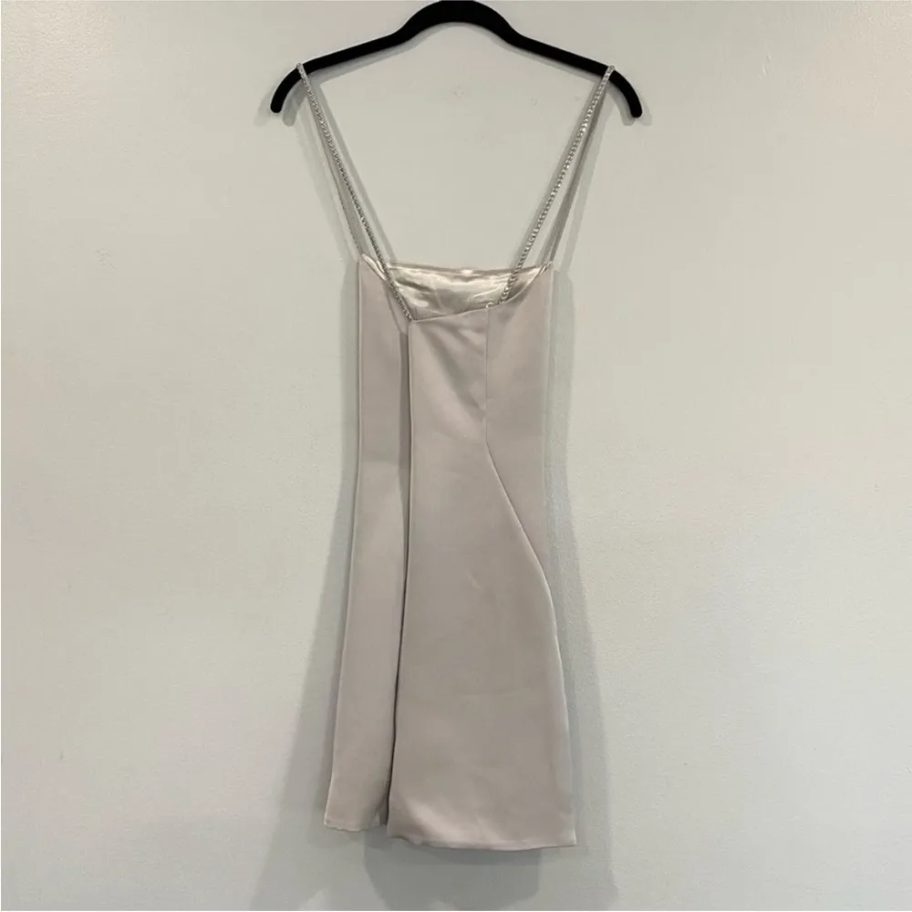 NWOT The Attico Fujiko Silver Satin Mini Dress Size 0 - Image 13