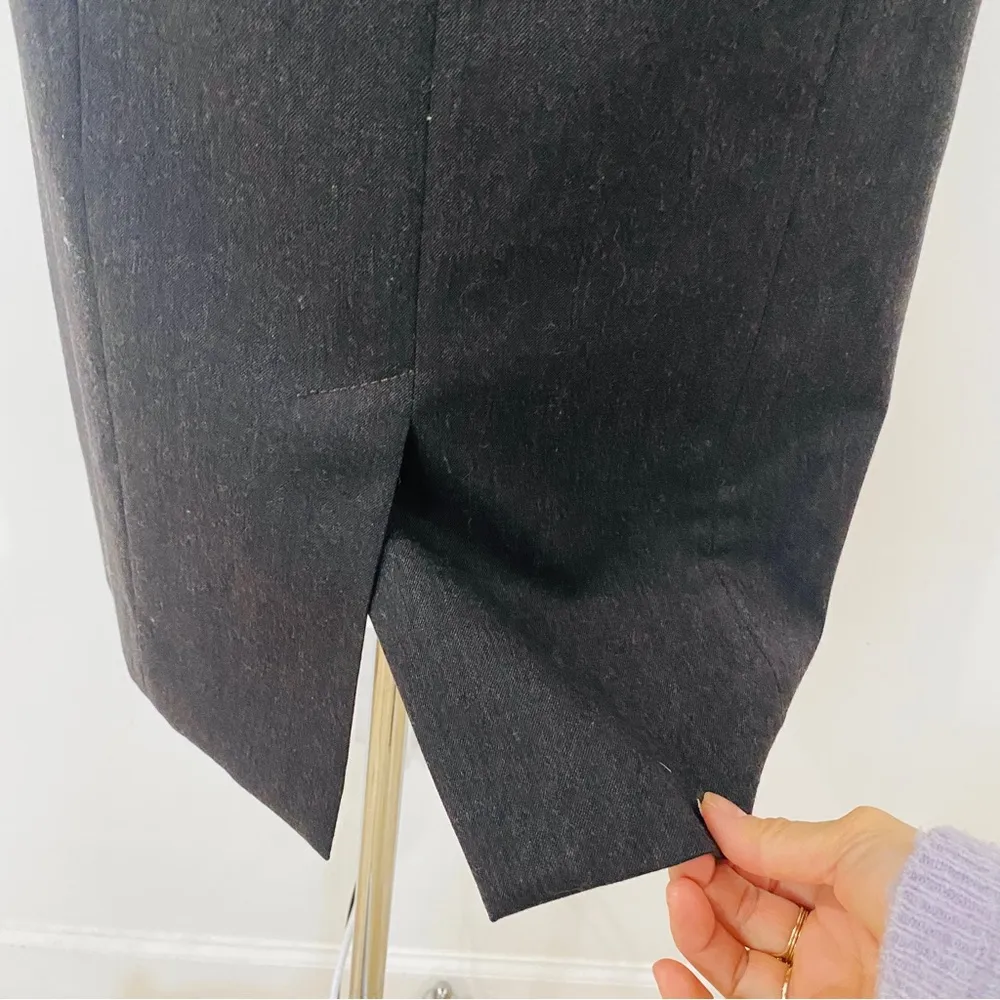 Etro shift midi wool dress Brown Size 10 - Image 8