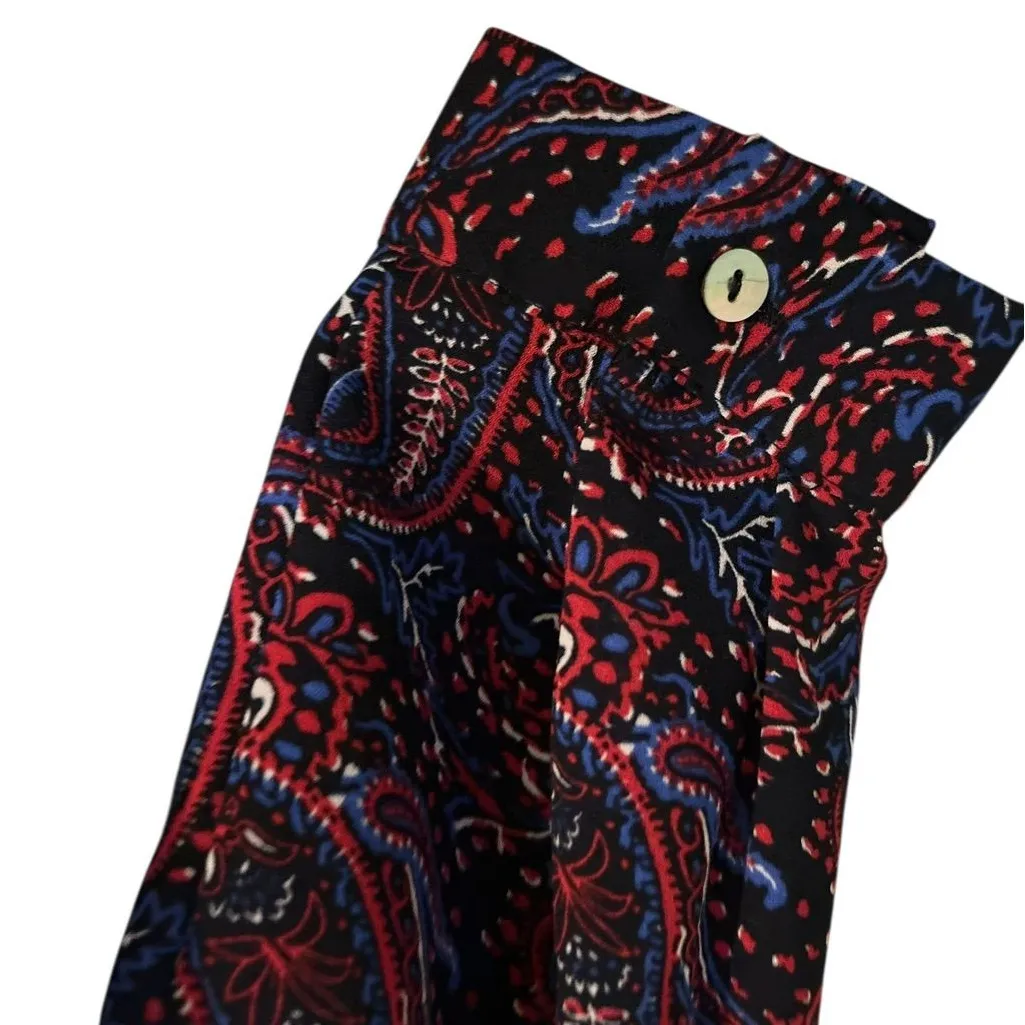 Daniel Rainn paisley Dress elastic waist blouson look drawstring waist size XS - Image 5