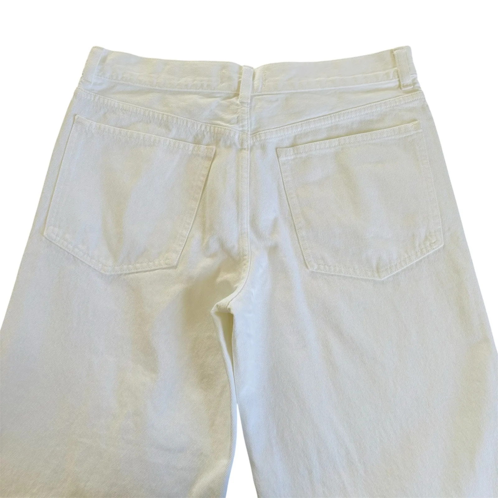 Madewell Low-Slung Baggy Wide Leg White Jeans Women’s Size 28 Cotton Retro NWT - Image 8