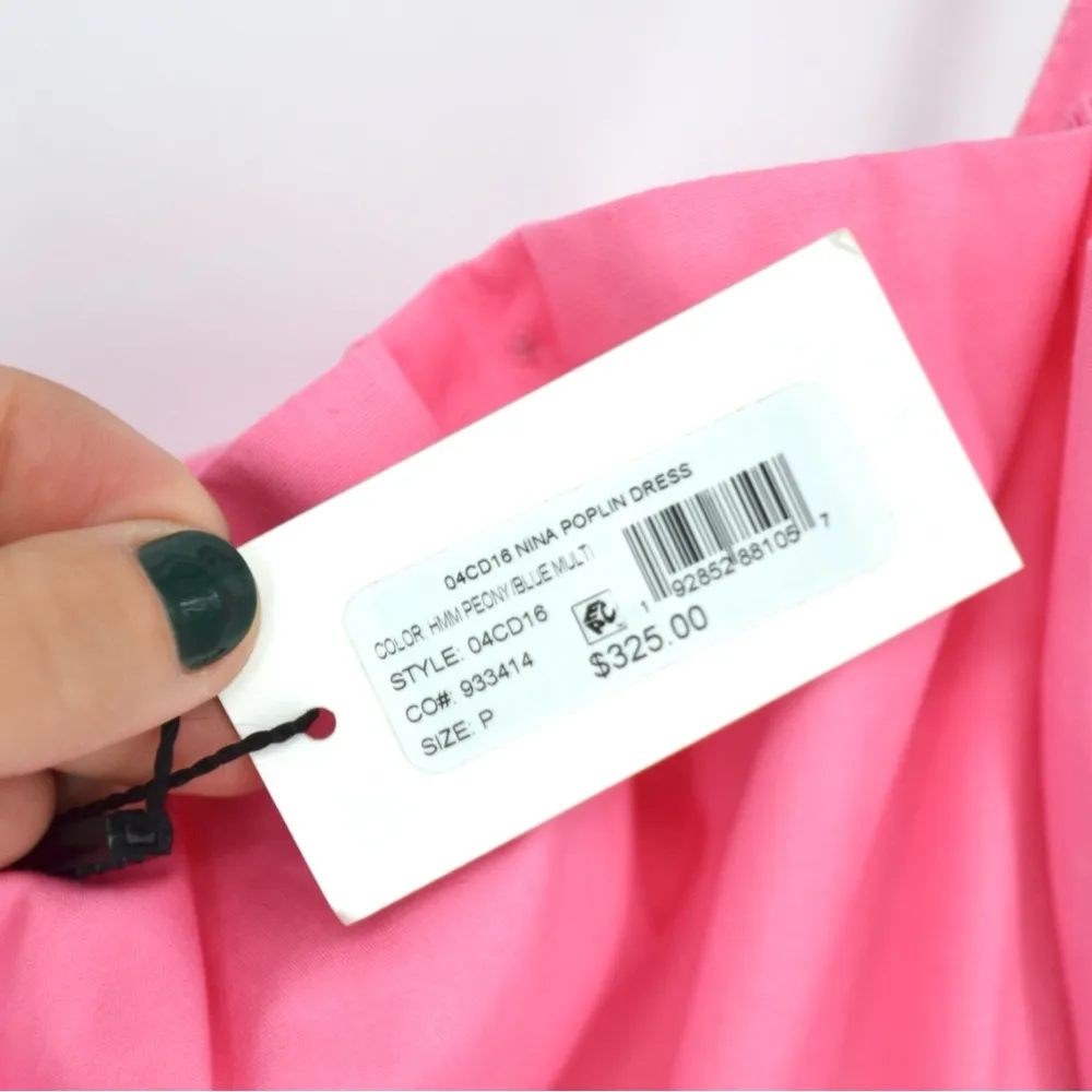 NEW Milly Nina Tiered Colorblock Mini Dress Ruffle Poplin Pink Blue Women's S - Image 11