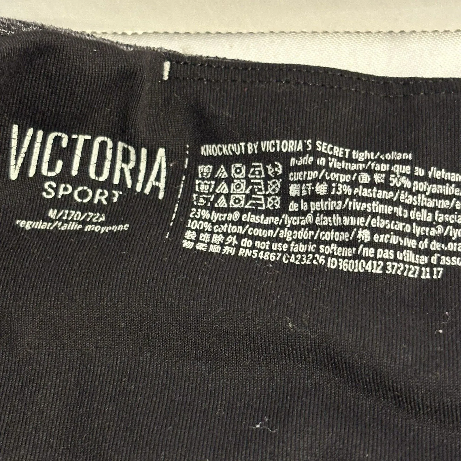 VICTORIA'S SECRET SPORT Size Medium Knockout High-Rise Legging Black Heather - Image 4