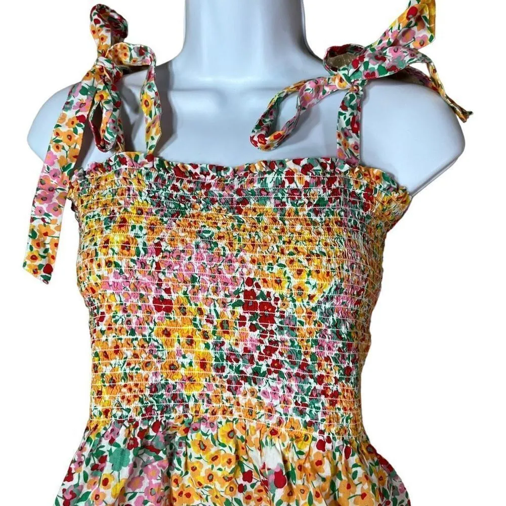 J.Crew  flower print smocked Peplum Top‎ - Image 2