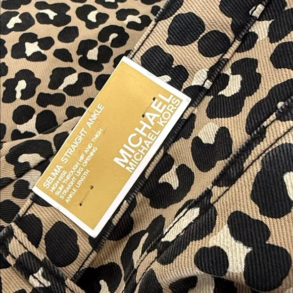 Michael Kors  Leopard Print Straight Leg Pants - Image 3