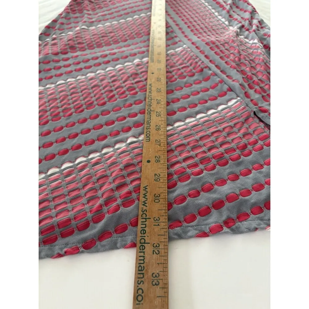 Habitat Clothes Tunic Top Size M Pink Gray Flared Swing Tank Sleeveless Cowl - Image 5