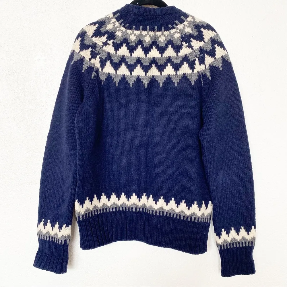 Club Monaco Navy Blue Rag Wool Blend Sweater Size Medium - Image 7