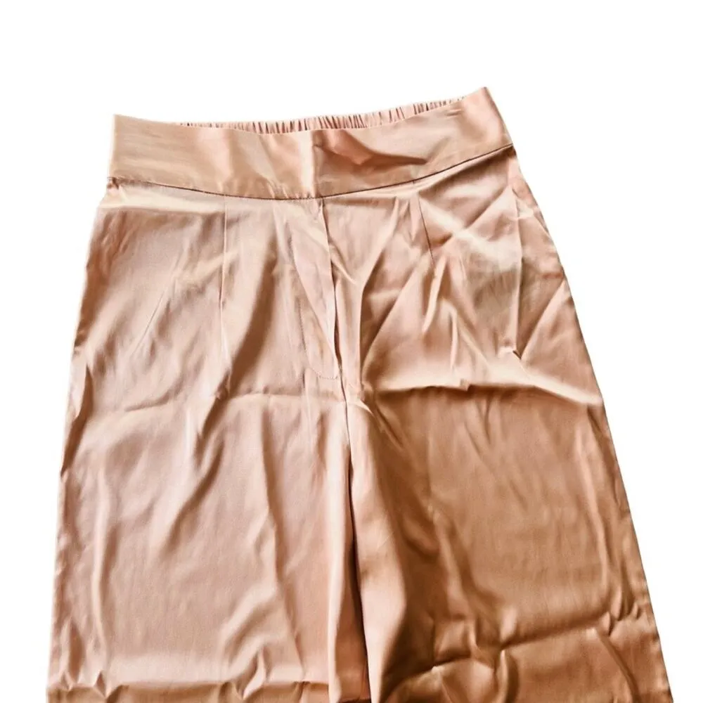 Agent Provocateur Amelea Pajama Pant Size 2 Silk Pink Black Lace Lingerie NEW - Image 5