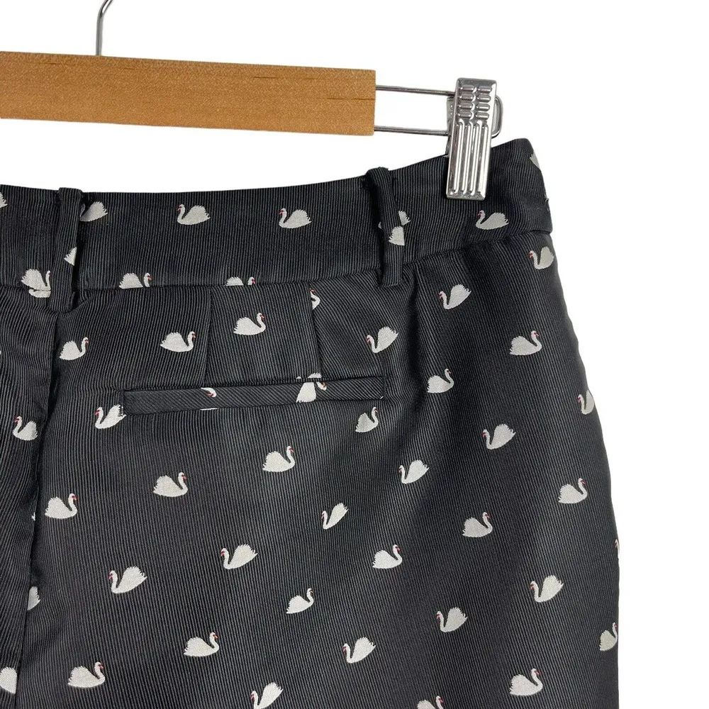 RSVP By Talbots Dress Ankle Hampshire Pants Black Swans High Waisted Size 4P - Image 8