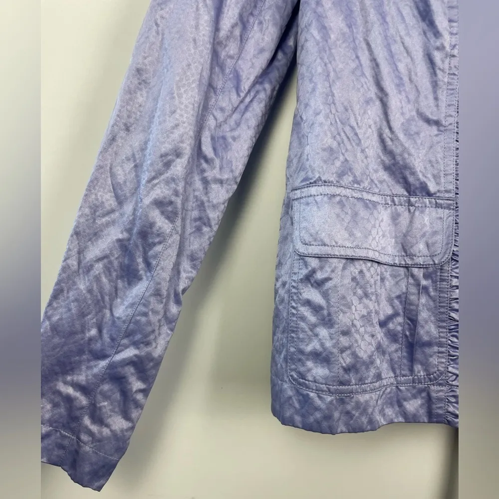 Chico’s Lavender Satin Snakeskin Full‎ Zip Collared Jacket - Image 2
