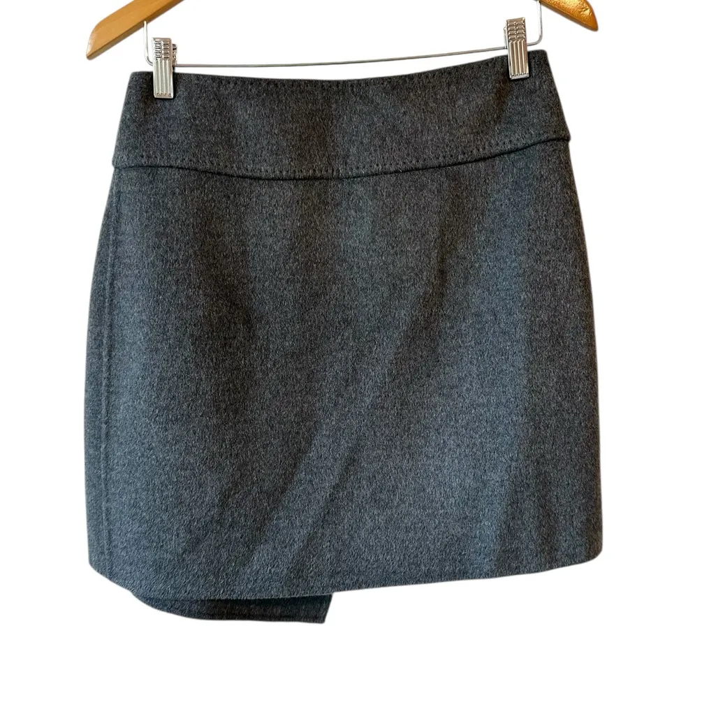 Leon Max Limited Edition Wool Mini Skirt Gray Size 0 - Image 3