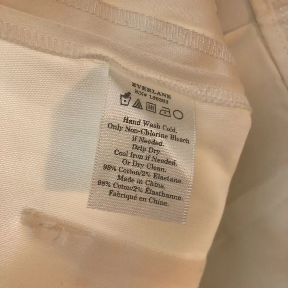 Everlane Womens The Wide Leg Structure Pants Limited Release High Rise White 6 - Image 4