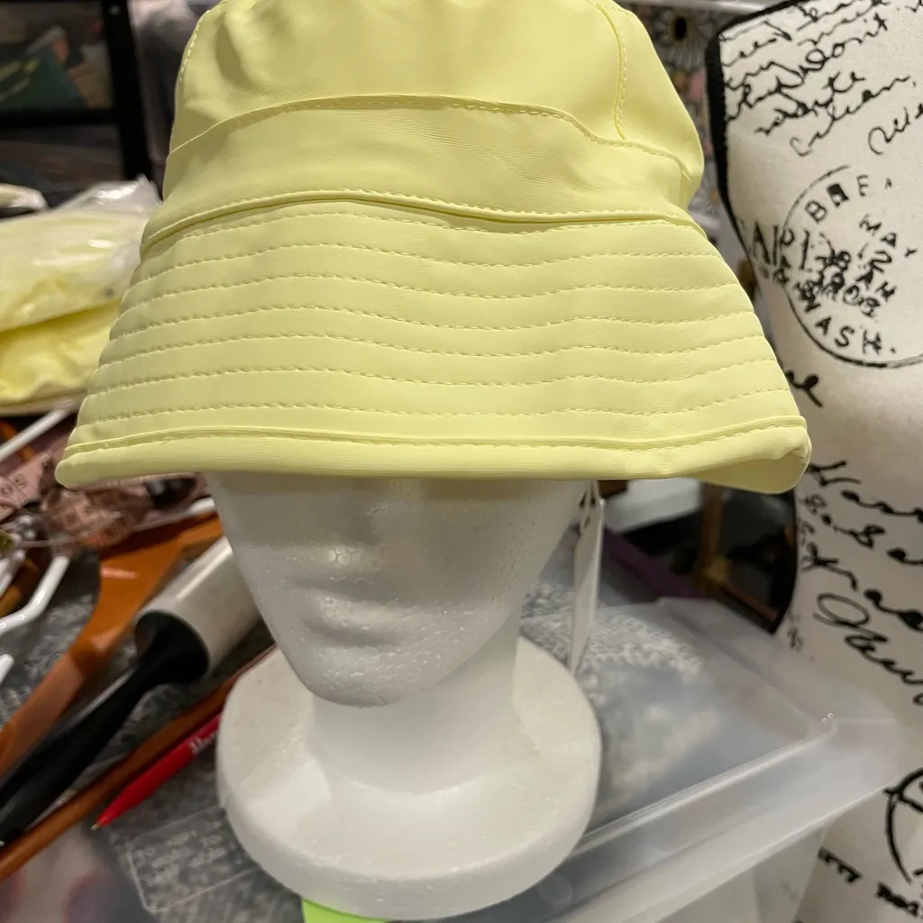 Cute NWT buttercup daisy yellow Rains bucket hat lined NWT waterproof sun XS - Image 13