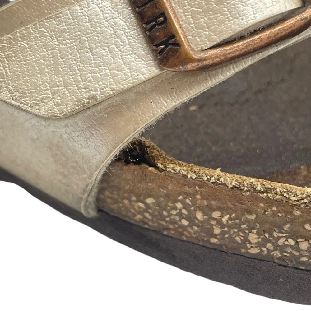 Birkenstock Mayari Pearl White Toe Thing Strappy Sandals Size 38 / 7-7.5 - Image 2