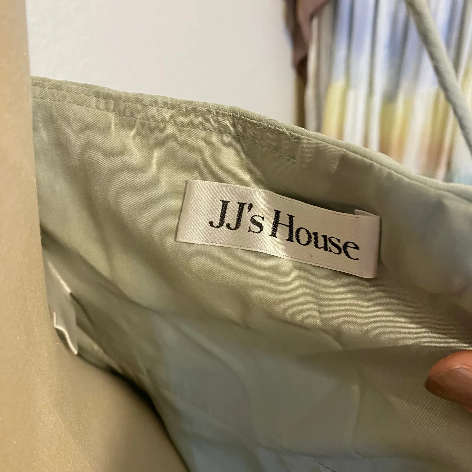 JJs House Sage Green High Neck Formal Bridesmaid Gown Dress Size 6 - Image 6