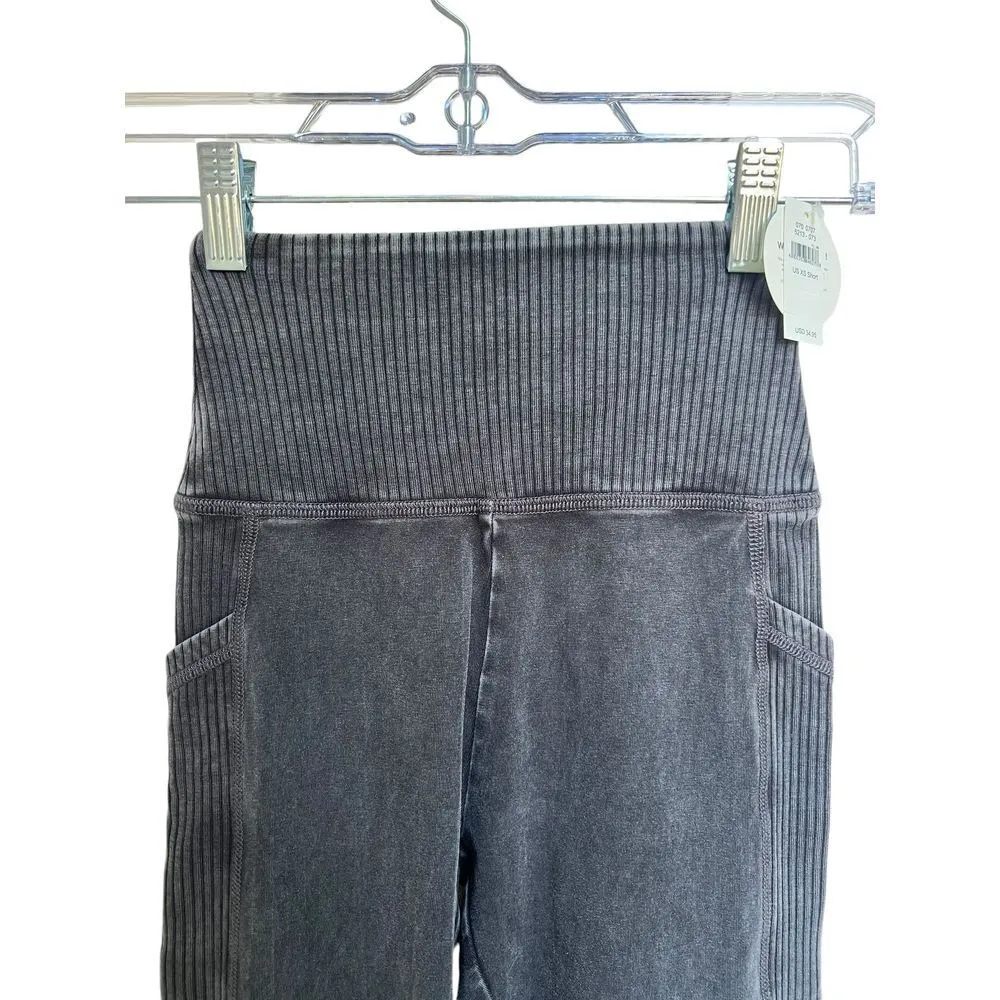 Aerie‎ OG Leggings Acid Washed Black Hi Rise Short Inseam Original Size XS NWT - Image 3