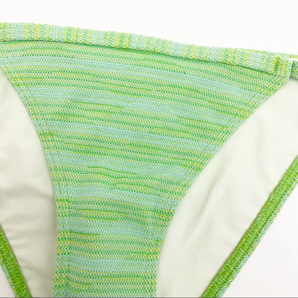 Solid & Striped  Lulu Knit Bikini Bottoms: Light Green - Image 6