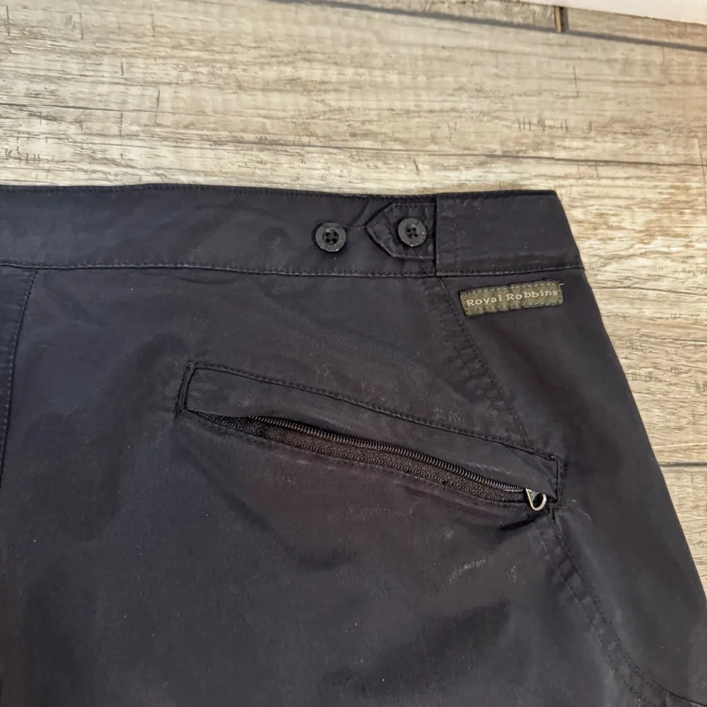 Royal Robbins Discovery Ankle Pants Stretch Black Travel Size 16 Long - Image 8