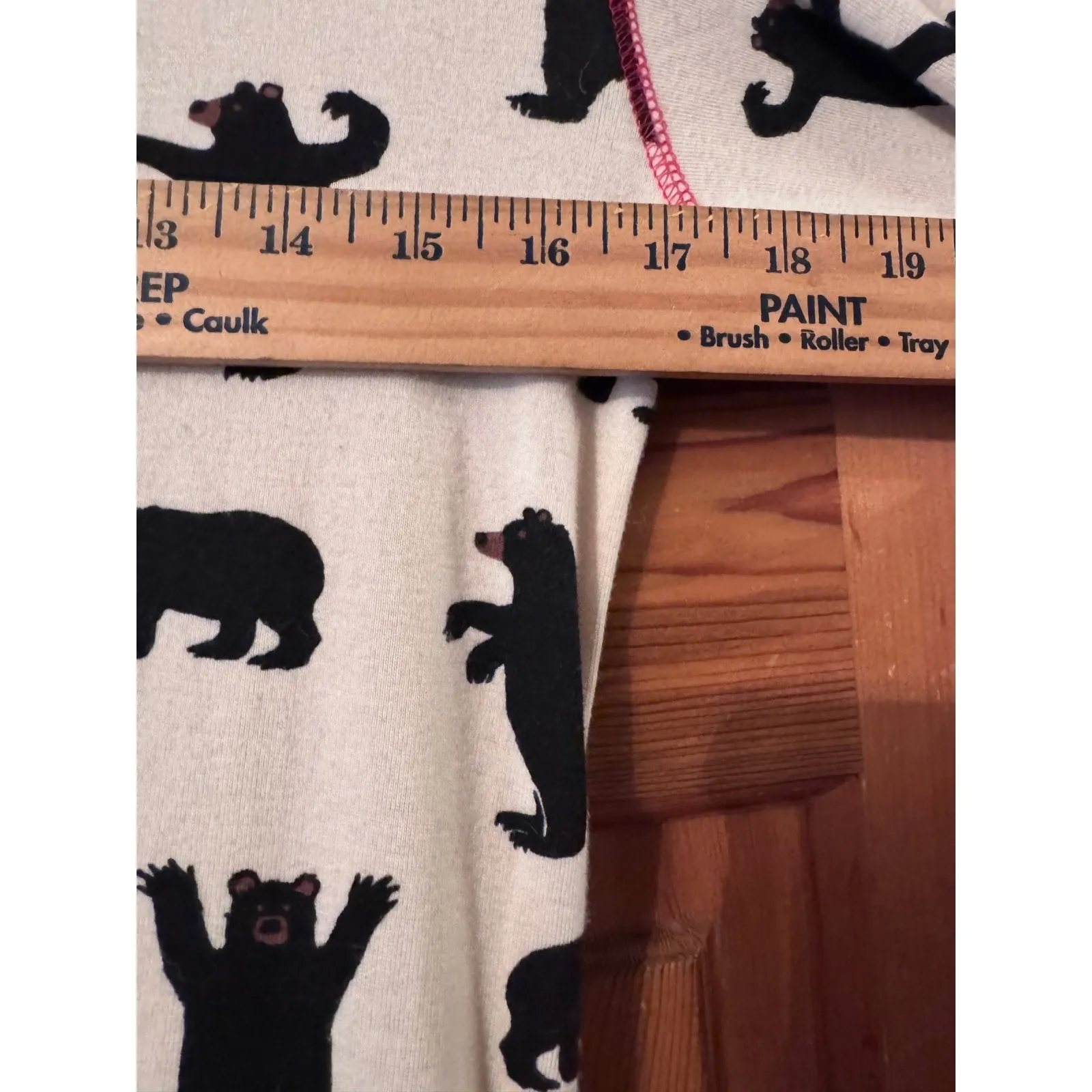 Little Blue House Bear Bum Pajamas Women's Small Red Plaid One Piece Sleepwear White - Image 6