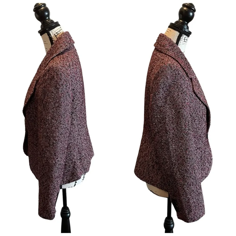 Talbots Petites Tweed Blazer Jacket Purple Size 10P NWT formal business office - Image 3