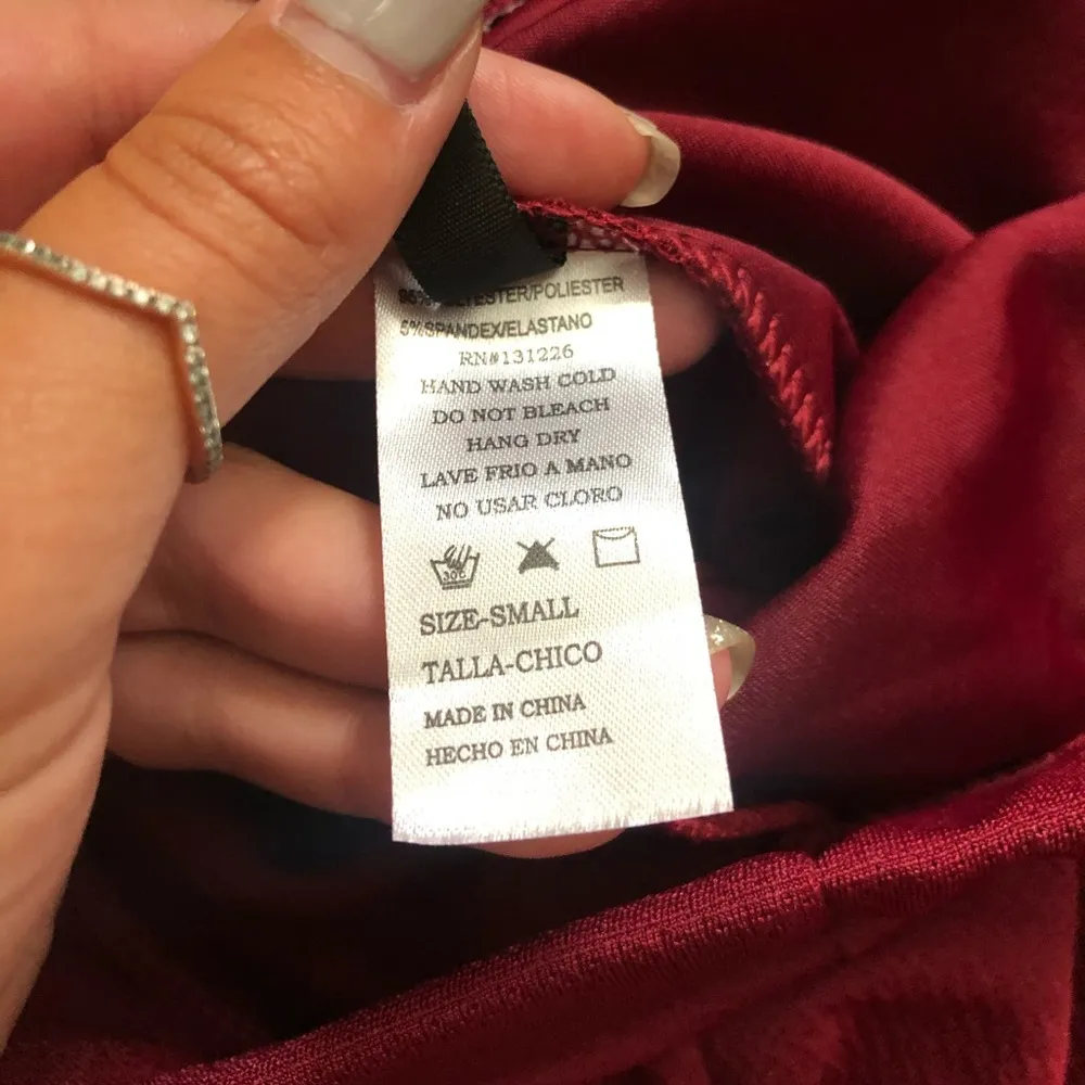 Small [New Kathy] Maroon Circle Skirt Red - Image 3