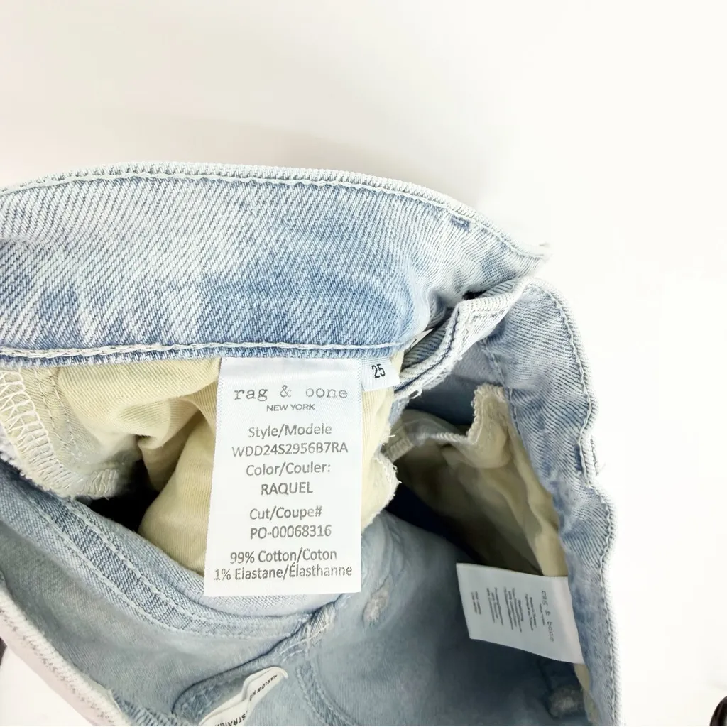 Rag & Bone Harlow Mid Rise Straight Leg Jeans 25 Blue - Image 6