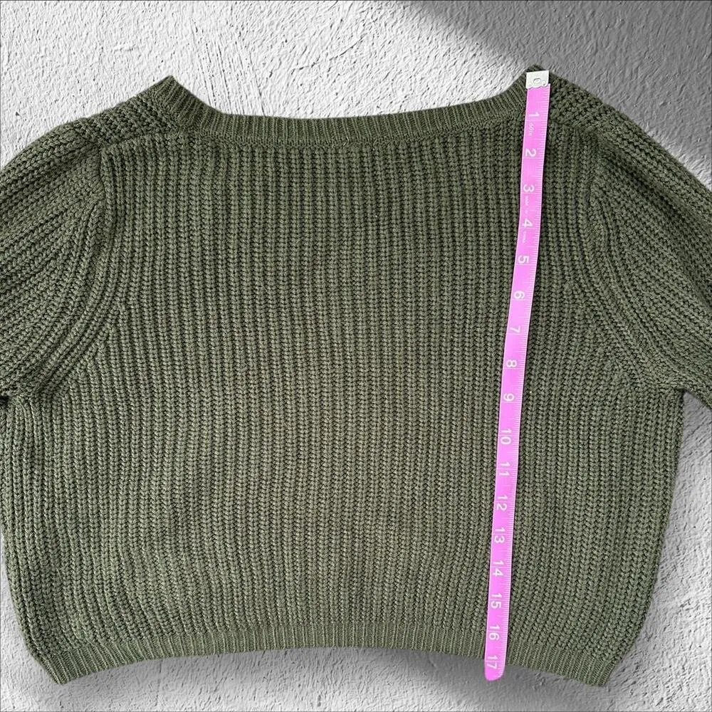 Women's Green and Khaki Jumper Size M - Image 4