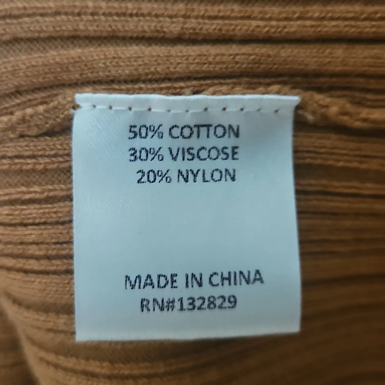 L'Academie Robe Pull‎ Geneva Dress in Camel Size Large Ribbed Midi with Slit NEW - Image 9