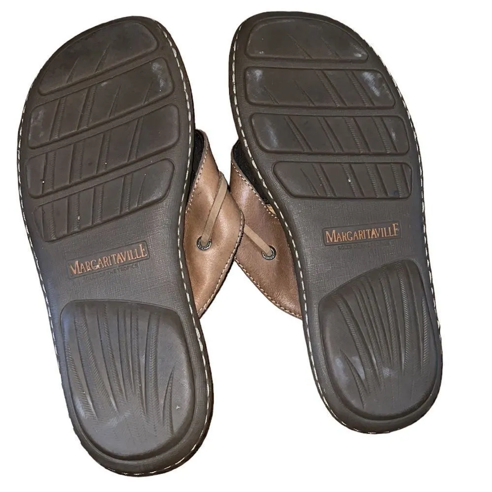 Reef Brown Leather Men Thong Sandals Size 11 - Image 6