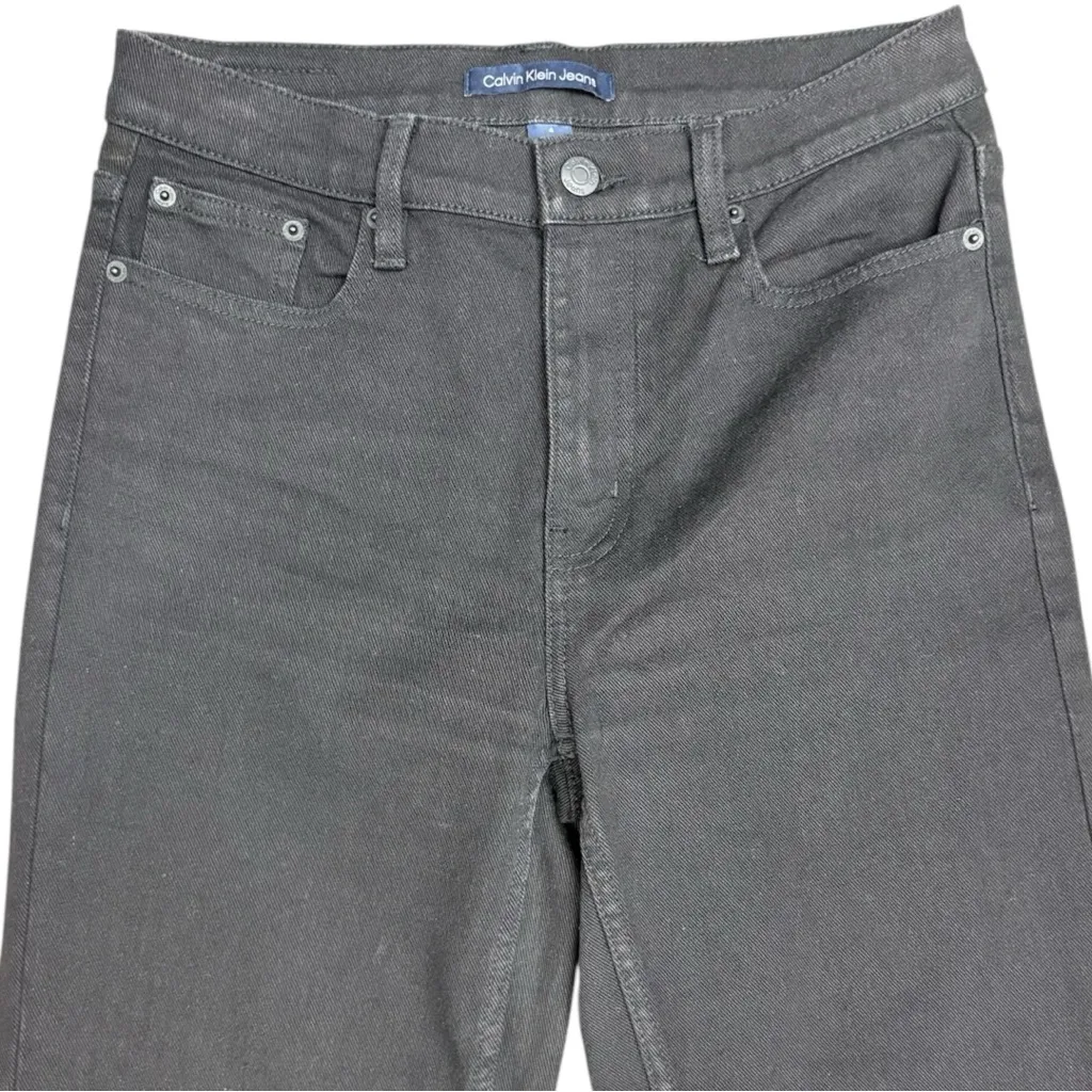 Calvin Klein Jeans Black Straight Leg Denim Pants Size 4 EUC - Image 7