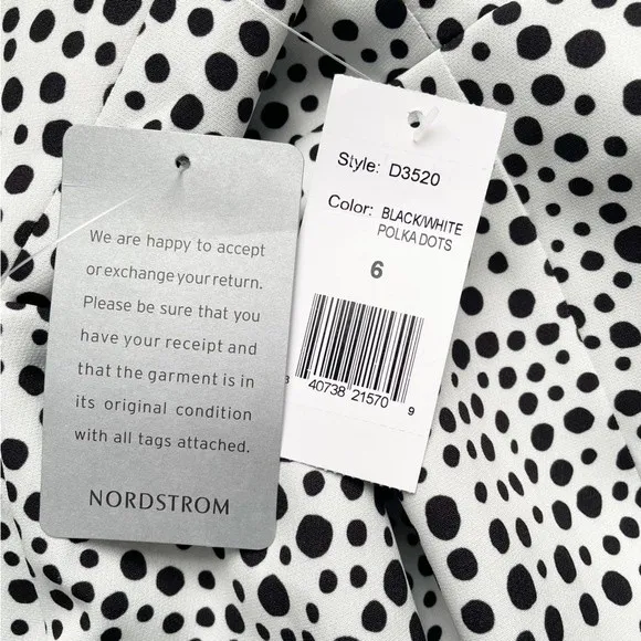 NWT Alexia Admor Dress White Black Polka Dots Cap Sleeve Sheath Women’s Size 6 - Image 13